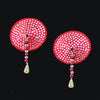 Bijoux de Nip Round Red Crystal Pasties w- Facet Beads