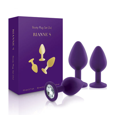 Rianne S Booty Plug Set 3-Pack - Purple