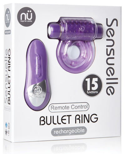 Sensuelle Remote Control Rechargeable Bullet Ring