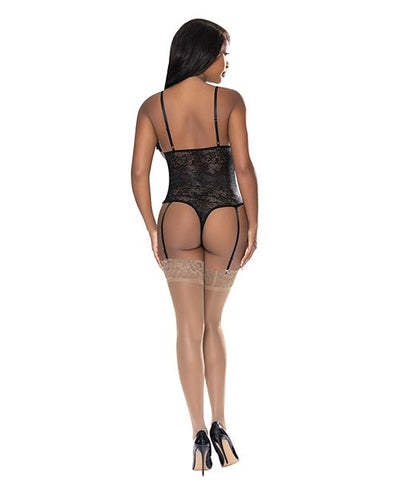 Ooh La Lace Cupless & Crotchless Teddy Black